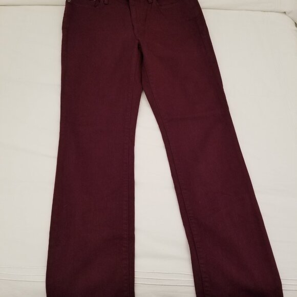 LRL Lauren Ralph Lauren Pinot Noir Wine Premiere Straight Leg Curvy Jean * 8 - Picture 5 of 10